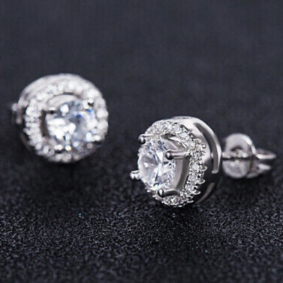 925 Sterling Silver Stud Earrings - Picture 2 of 3